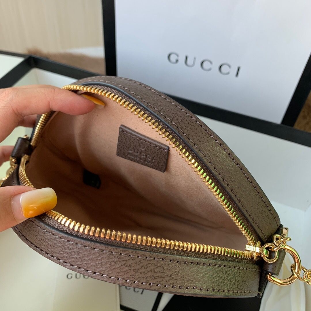 Gucci Ophidia系列圆形迷你肩背包 550618 96I3B 8745