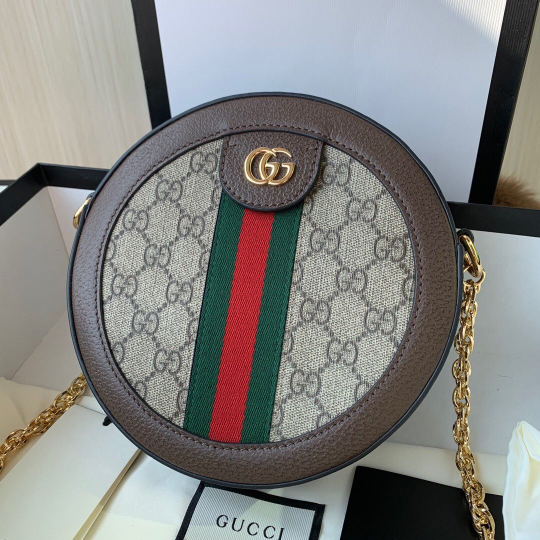 Gucci Ophidia系列圆形迷你肩背包 550618 96I3B 8745