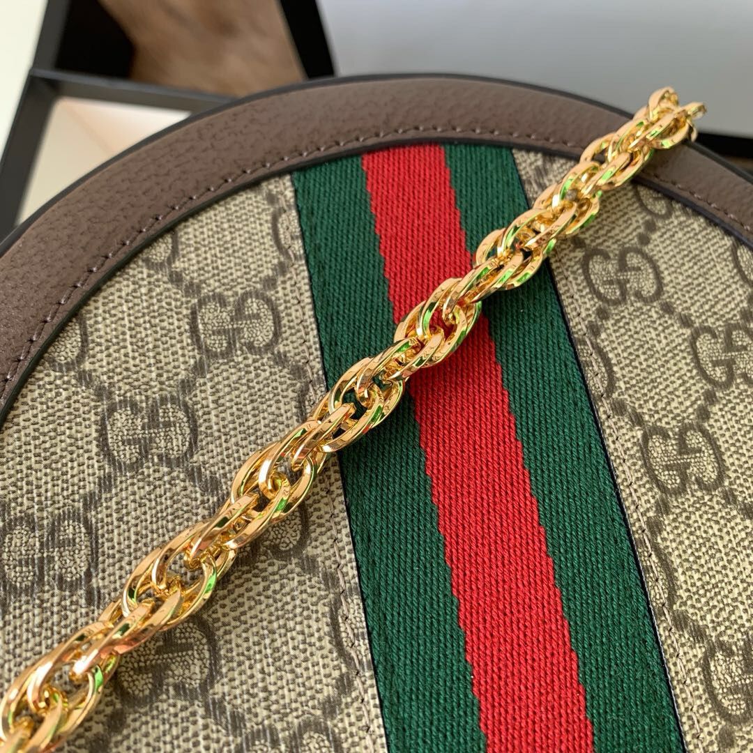 Gucci Ophidia系列圆形迷你肩背包 550618 96I3B 8745