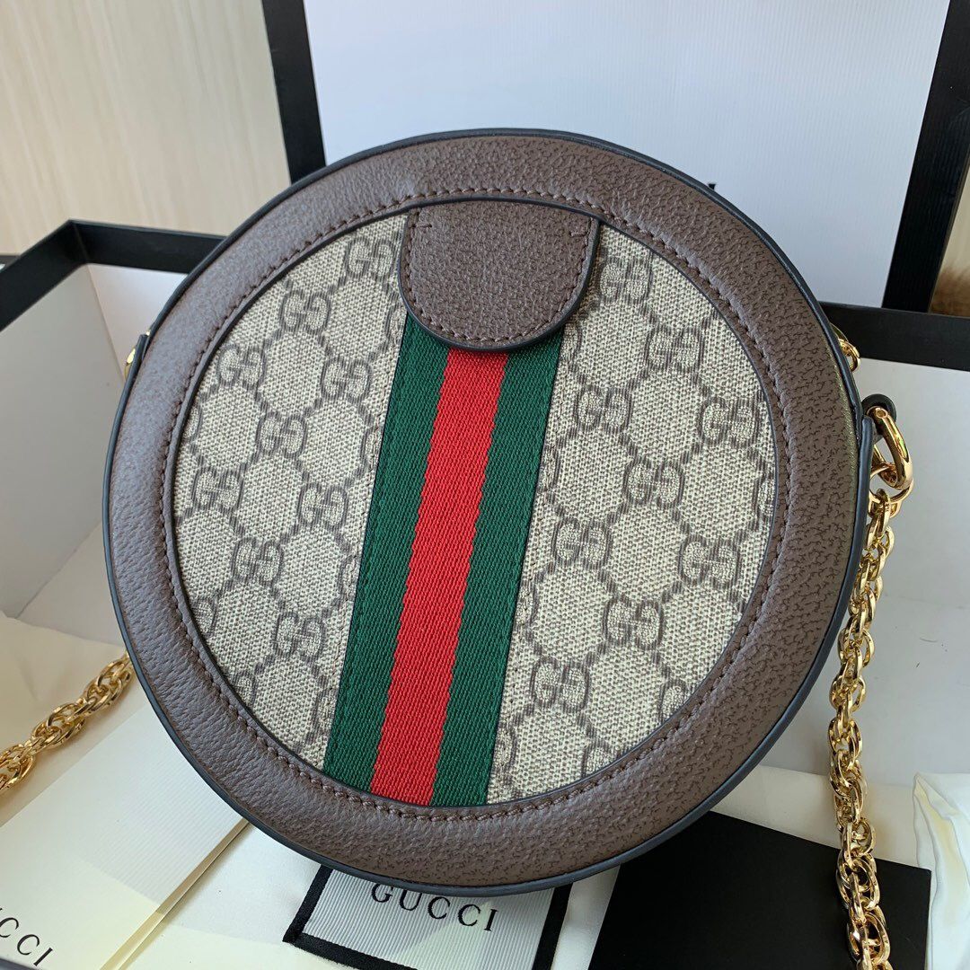 Gucci Ophidia系列圆形迷你肩背包 550618 96I3B 8745