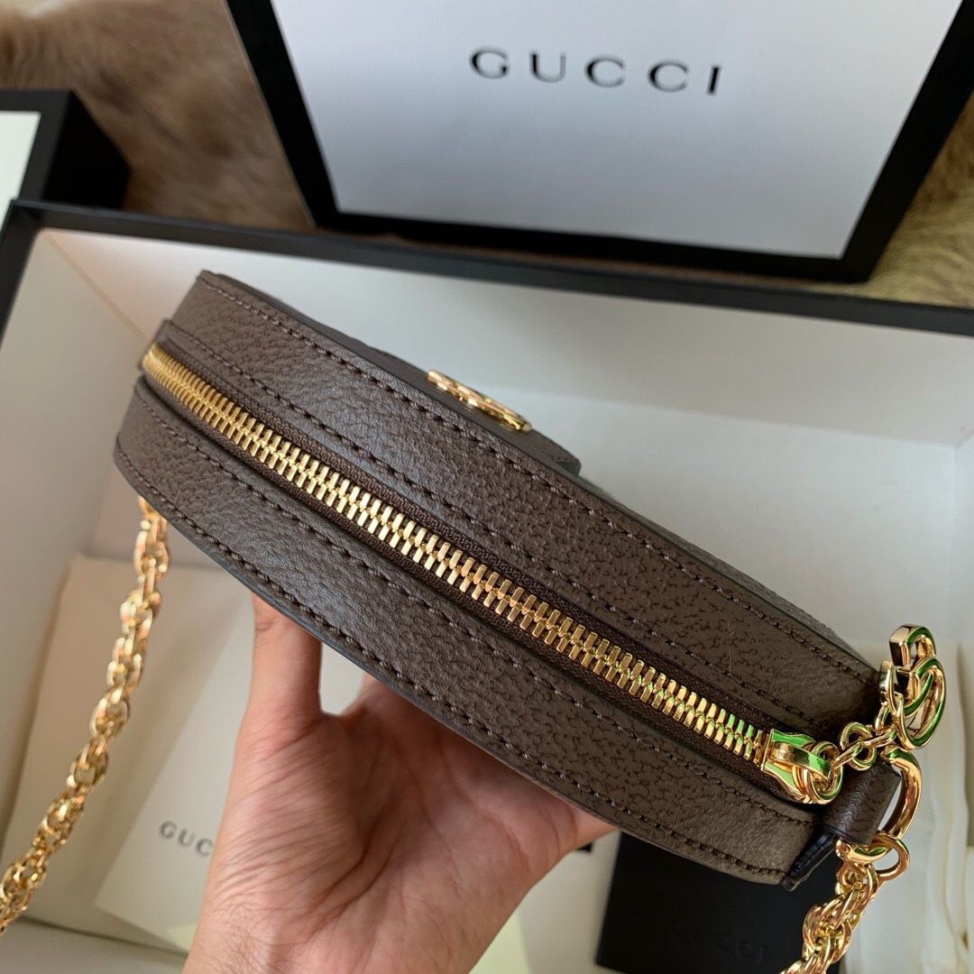 Gucci Ophidia系列圆形迷你肩背包 550618 96I3B 8745