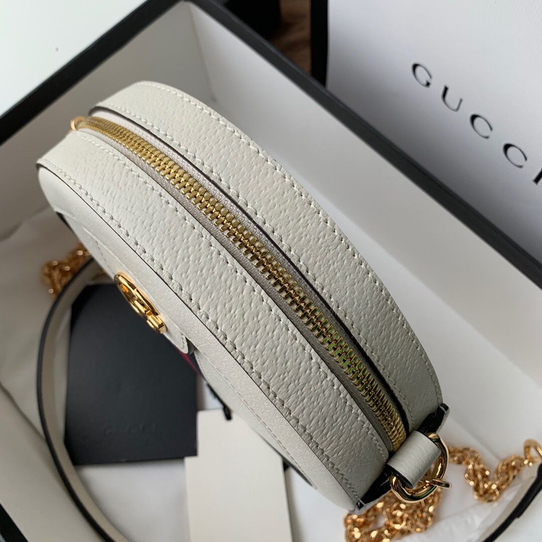 Gucci Ophidia系列圆形迷你肩背包 550618 CWG1G 8454