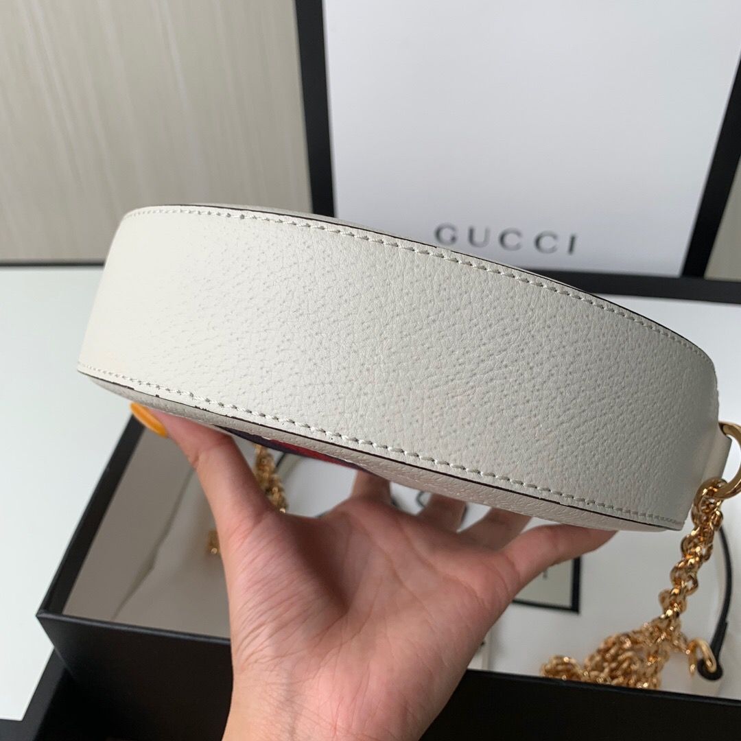 Gucci Ophidia系列圆形迷你肩背包 550618 CWG1G 8454