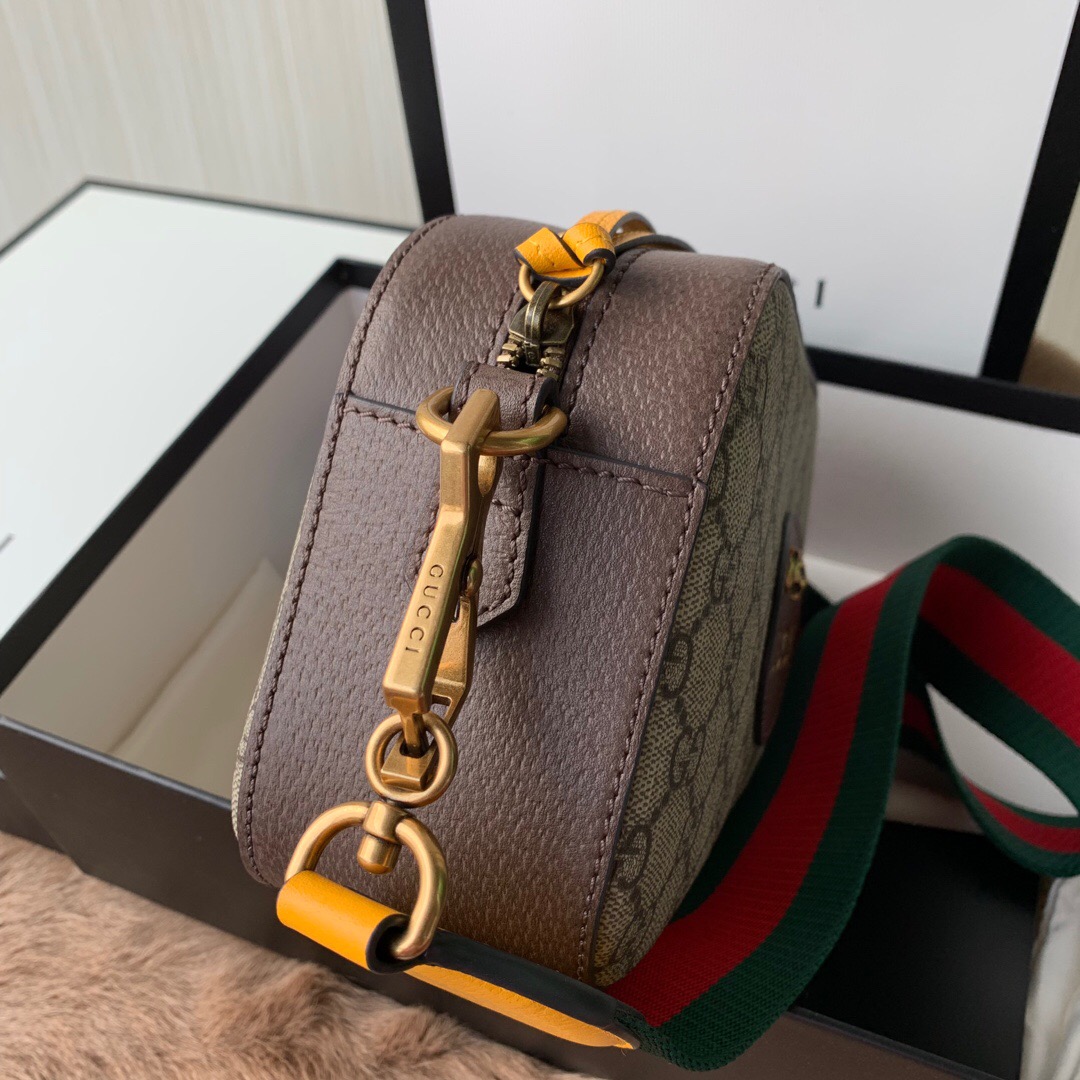 Gucci/古驰 复古风格织带条纹邮差包 476466 K9GVT 8856