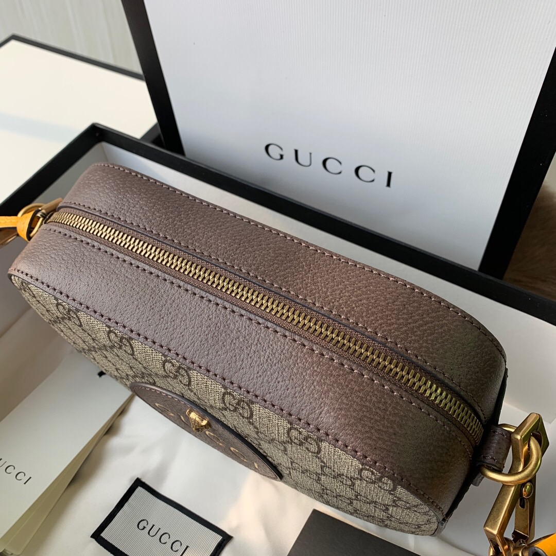 Gucci/古驰 复古风格织带条纹邮差包 476466 K9GVT 8856