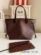 LV N41603 NEVERFULL 中号手袋棋盘格购物袋