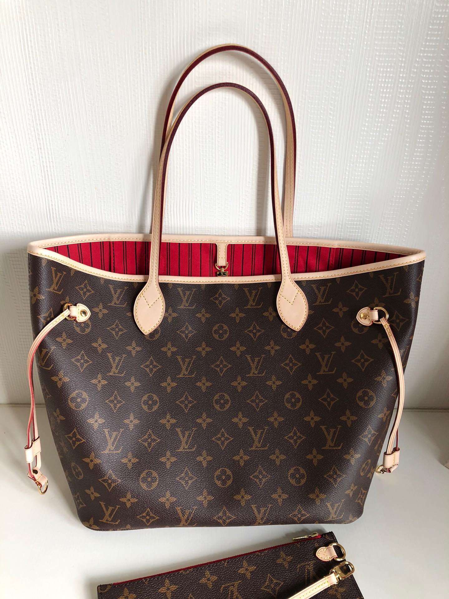 LV M41177 NEVERFULL 中号手袋老花购物袋