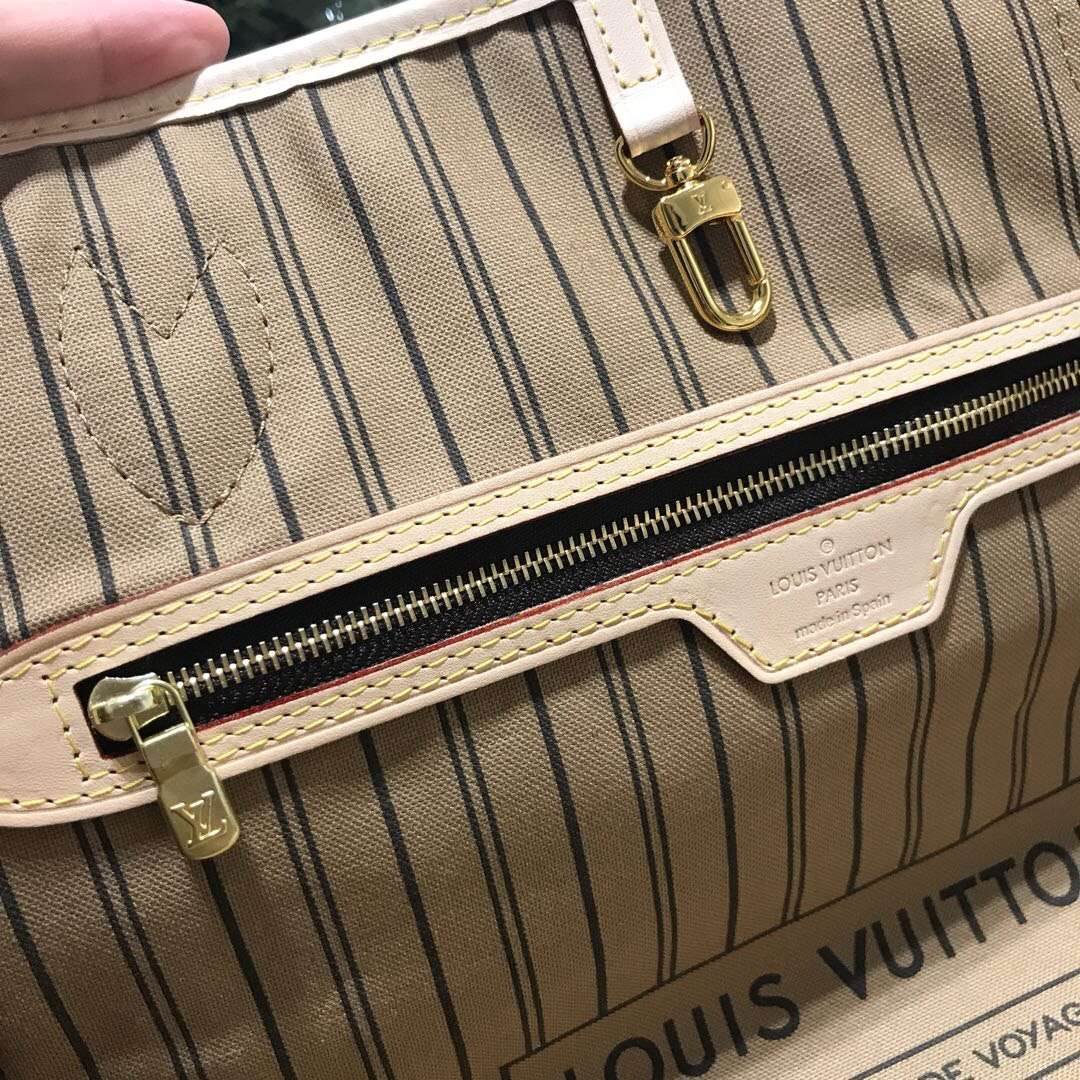LV NEVERFULL 大号手袋购物袋 M40990 杏色内里