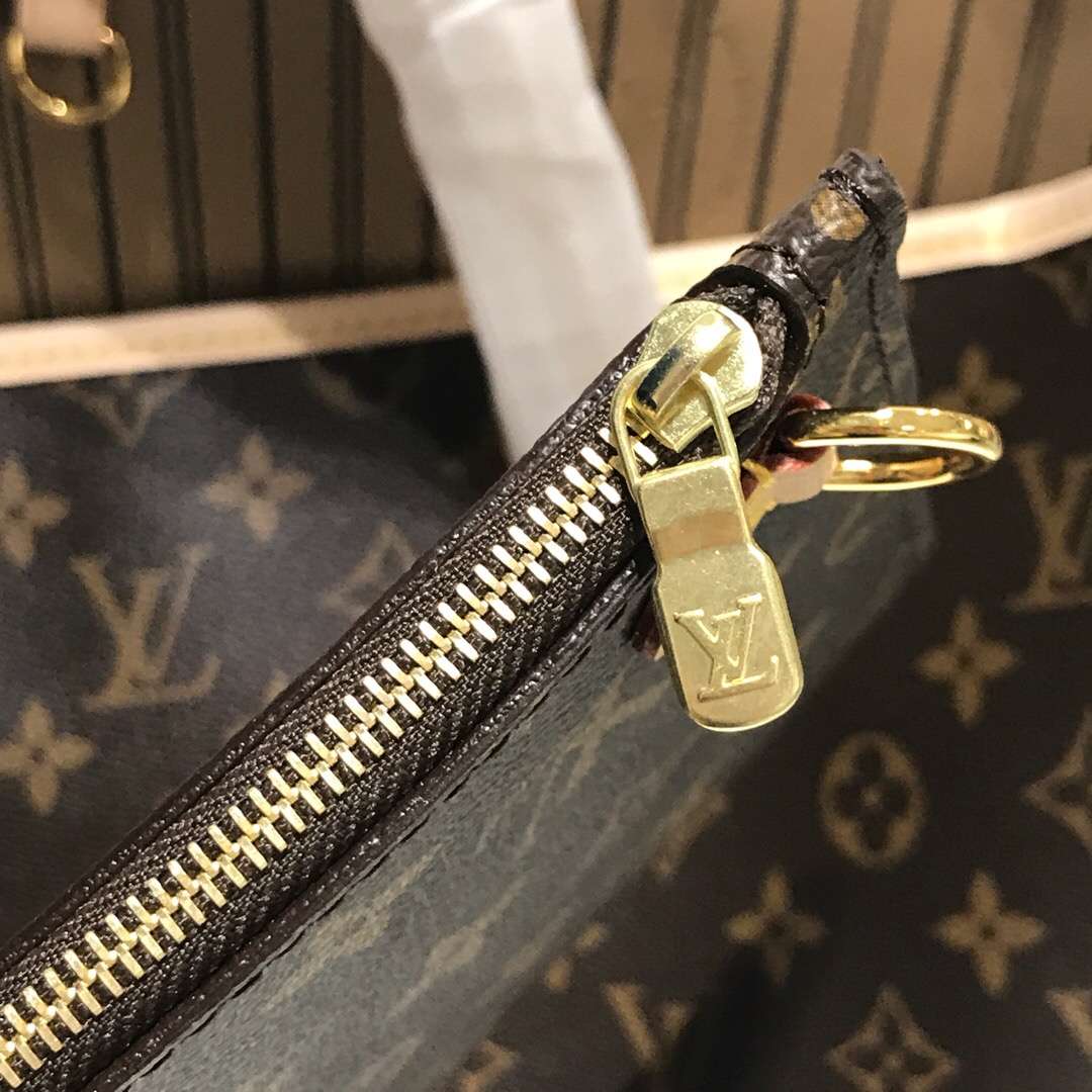 LV NEVERFULL 大号手袋购物袋 M40990 杏色内里