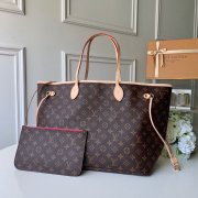 LV M41180 NEVERFULL 大号手袋购物袋 牡丹粉内里