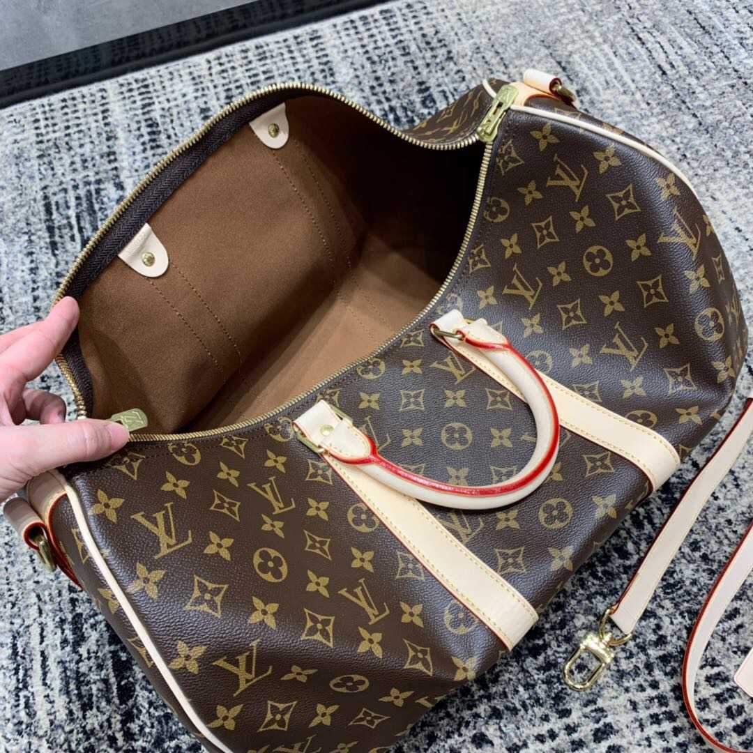LV M41418 老花KEEPALL 45 旅行袋(配肩带)