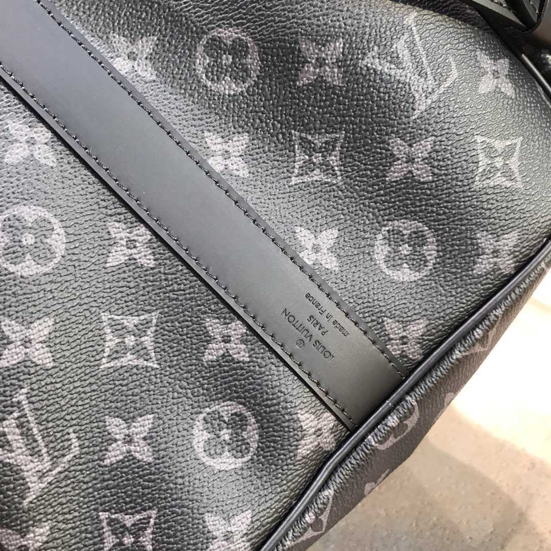 LV M40605 黑灰色KEEPALL 55 旅行袋(配肩带)