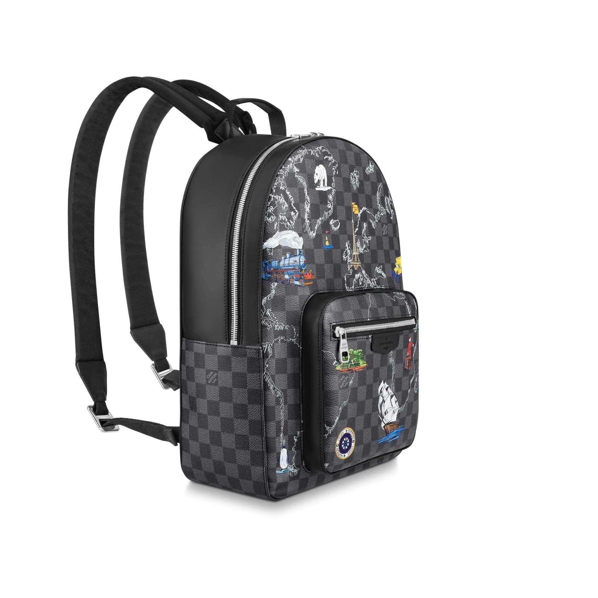 LV N40199 JOSH 地图印花图案双肩包