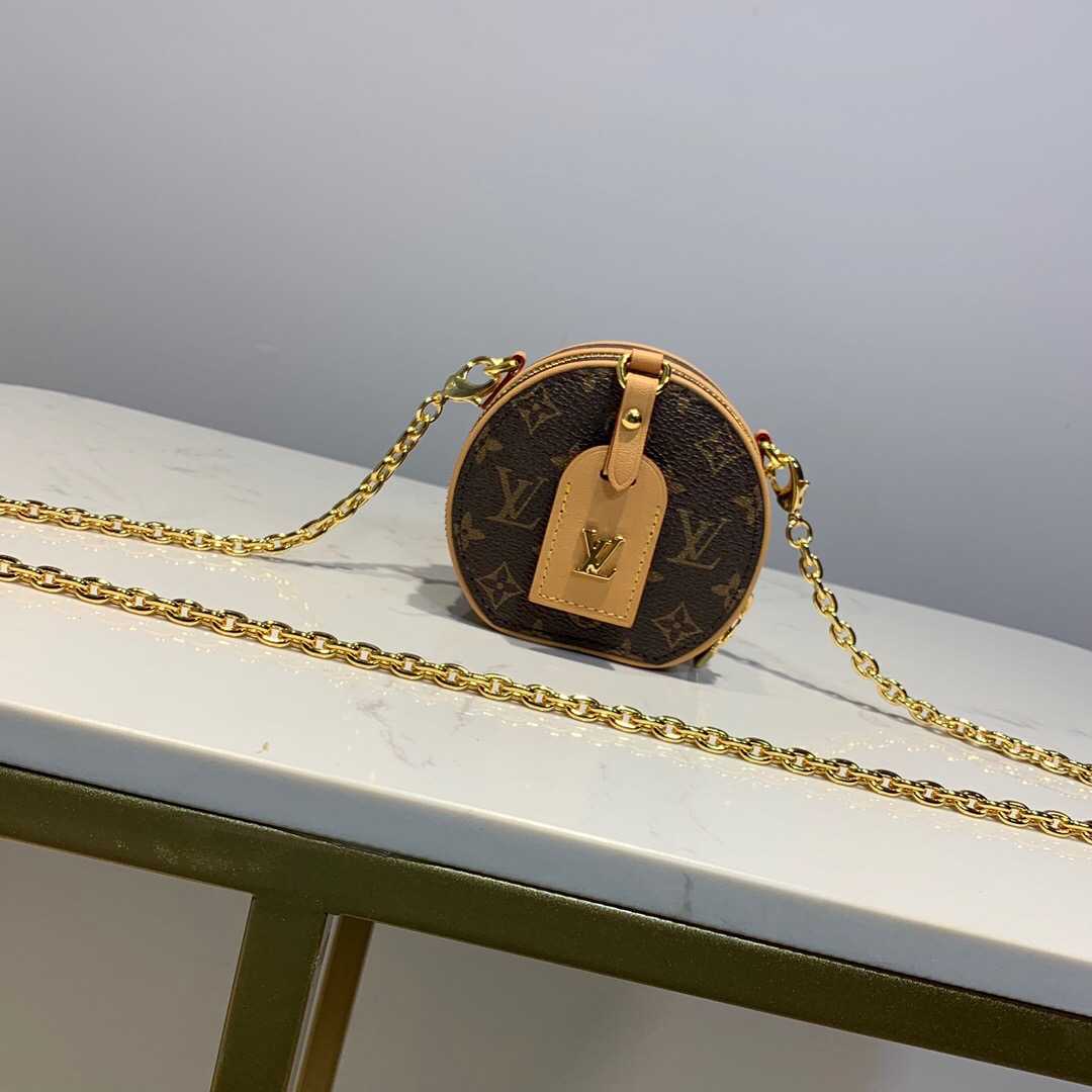 LV M68570 BOITE CHAPEAU 老花圆饼链条包