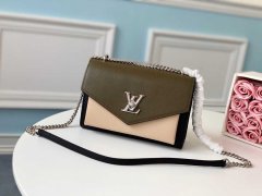 LV M55522 Mylockme BB 手袋 牛皮拼色链条包