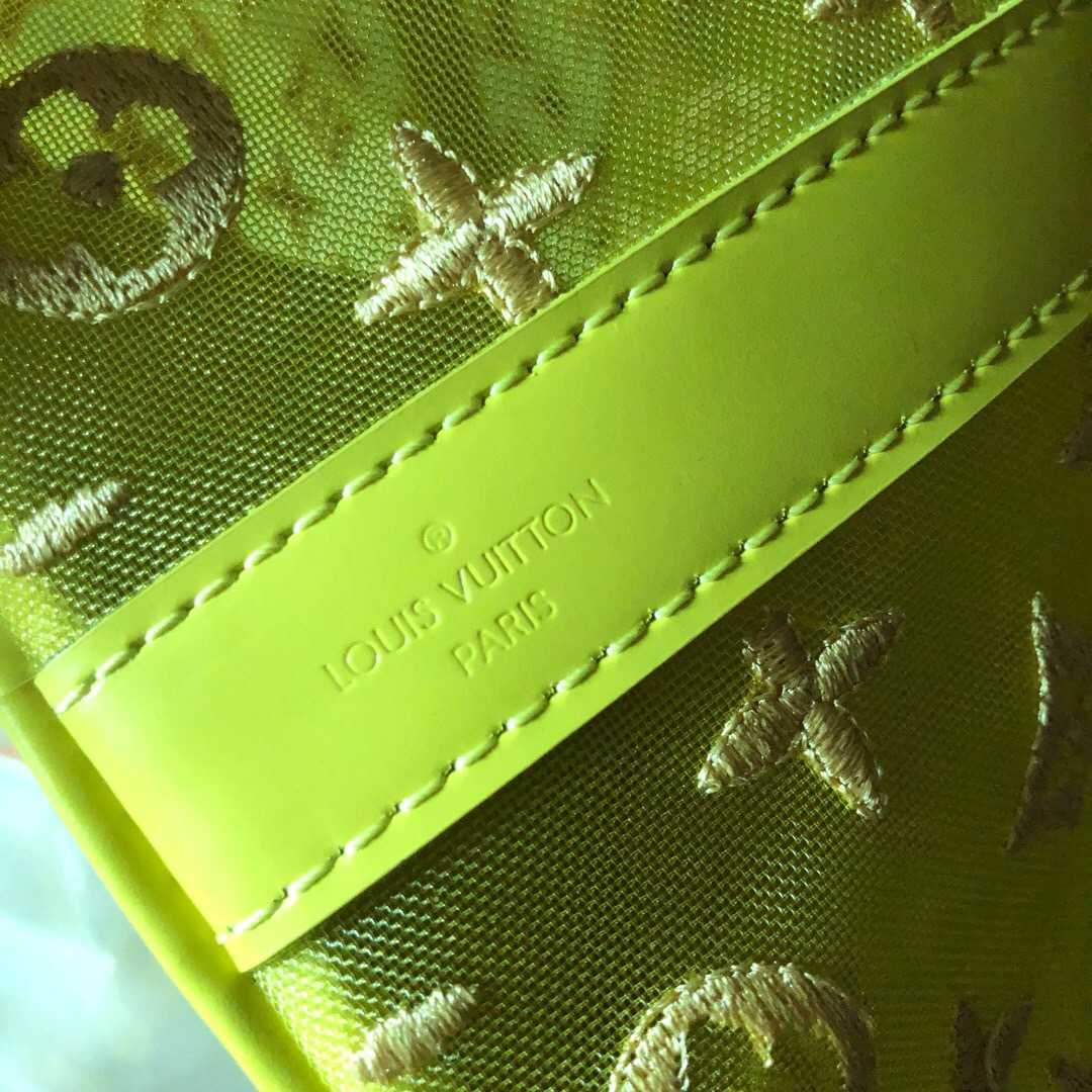 LV 柠檬黄 透明网纱蕾丝Keepall 50 旅行袋 M55380