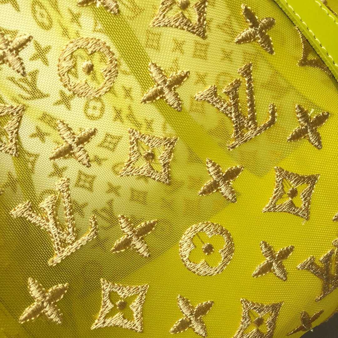LV 柠檬黄 透明网纱蕾丝Keepall 50 旅行袋 M55380