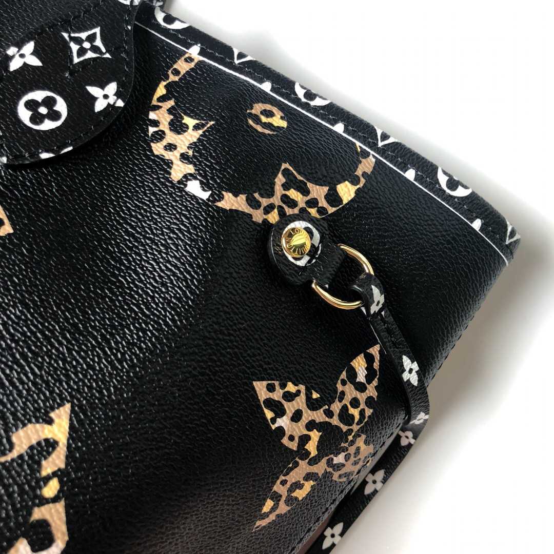 LV M44676 丛林系列豹纹Neverfull中号购物袋