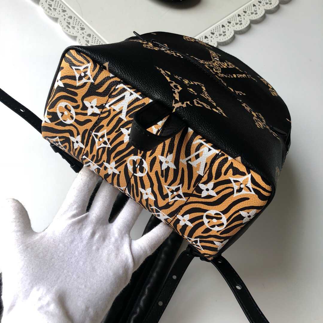LV M44718 新款非洲丛林豹纹Palm Springs小号双肩包