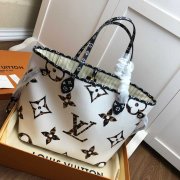 LV M44716 丛林系列豹纹新款Neverfull中号购物袋