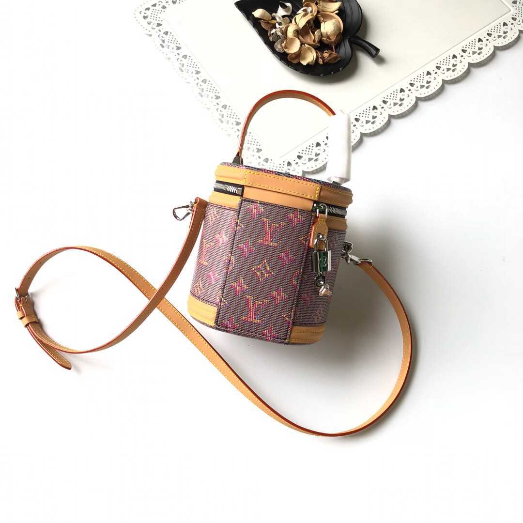 LV 2019新款CANNES 手袋 印花圆筒包 M55457