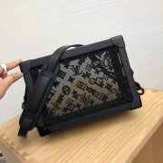 LV M53964 19限量SOFT TRUNK蕾丝网格透明软盒子邮差包