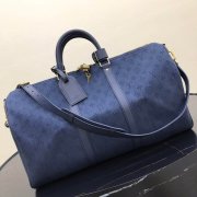LV M44645 Keepall 50 手袋 海军蓝牛仔布旅行袋