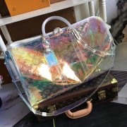 LV M53271 新款KEEPALL 50 透明PVC炫彩旅行袋