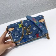 LV M67531 19年NEW WAVE牛仔布 链条钱夹