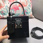 LV M52703 水波纹黑色Bleecker Box 手袋盒子包