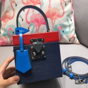 LV M52466 水波纹拼色Bleecker Box 手袋盒子包