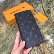 LV M61697 Brazza黑花长款对折钱夹钱包