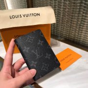 LV M61696 黑花口袋钱夹