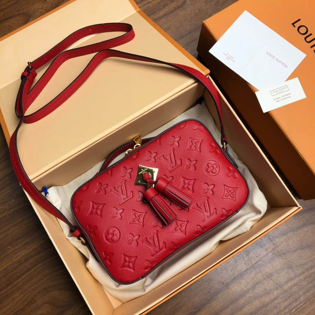 Louis Vuitton Monogram Empreinte Leather Saintonge Scarlet M44606