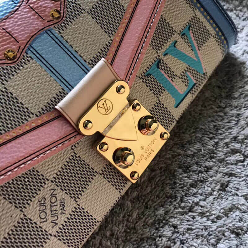 LV/路易威登 18新款 Sarah錢包 N60119 旅行箱扣帶與包角圖案