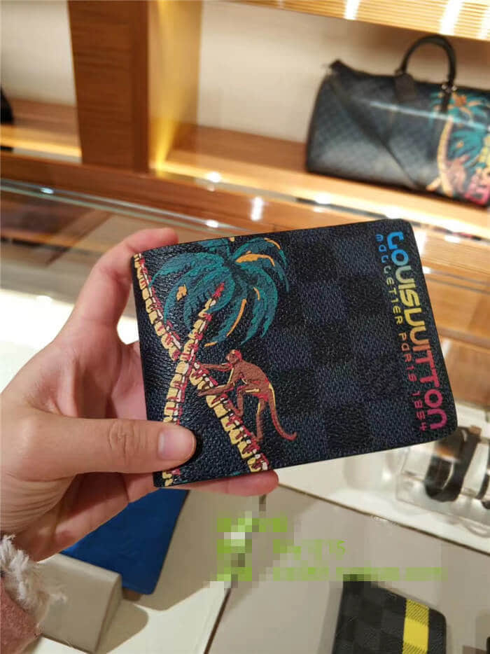 LV/路易威登 18新款 Multiple钱夹钱包 N62201 棕榈树印花