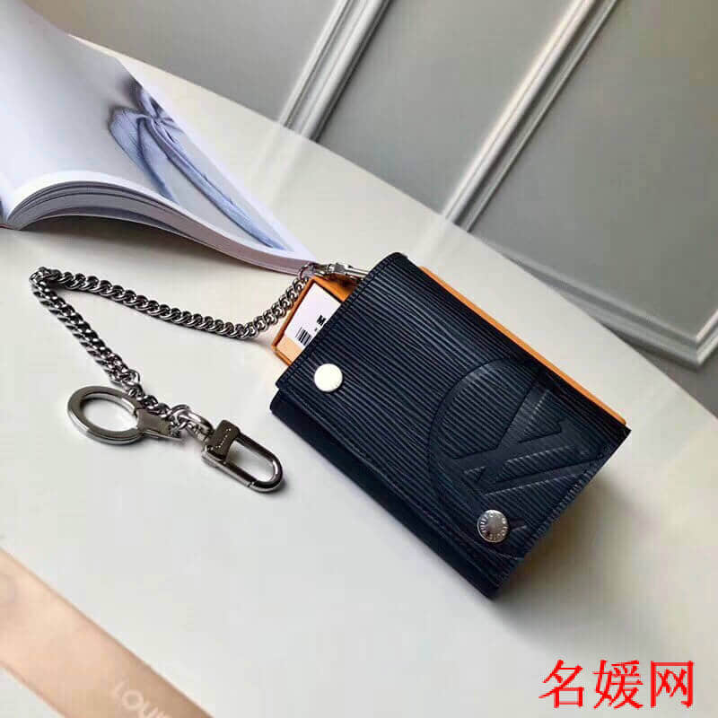 LV/路易威登 圆形标志 Rivets Chain 钱夹/钥匙扣钱包 M63518