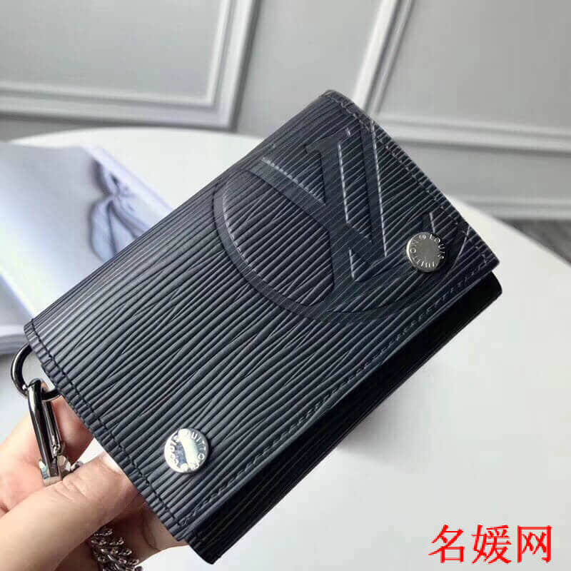 LV/路易威登 圆形标志 Rivets Chain 钱夹/钥匙扣钱包 M63518