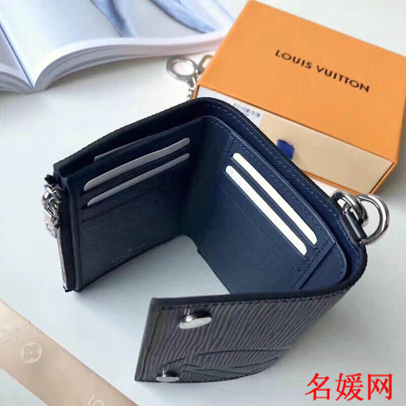 LV/路易威登 圆形标志 Rivets Chain 钱夹/钥匙扣钱包 M63518