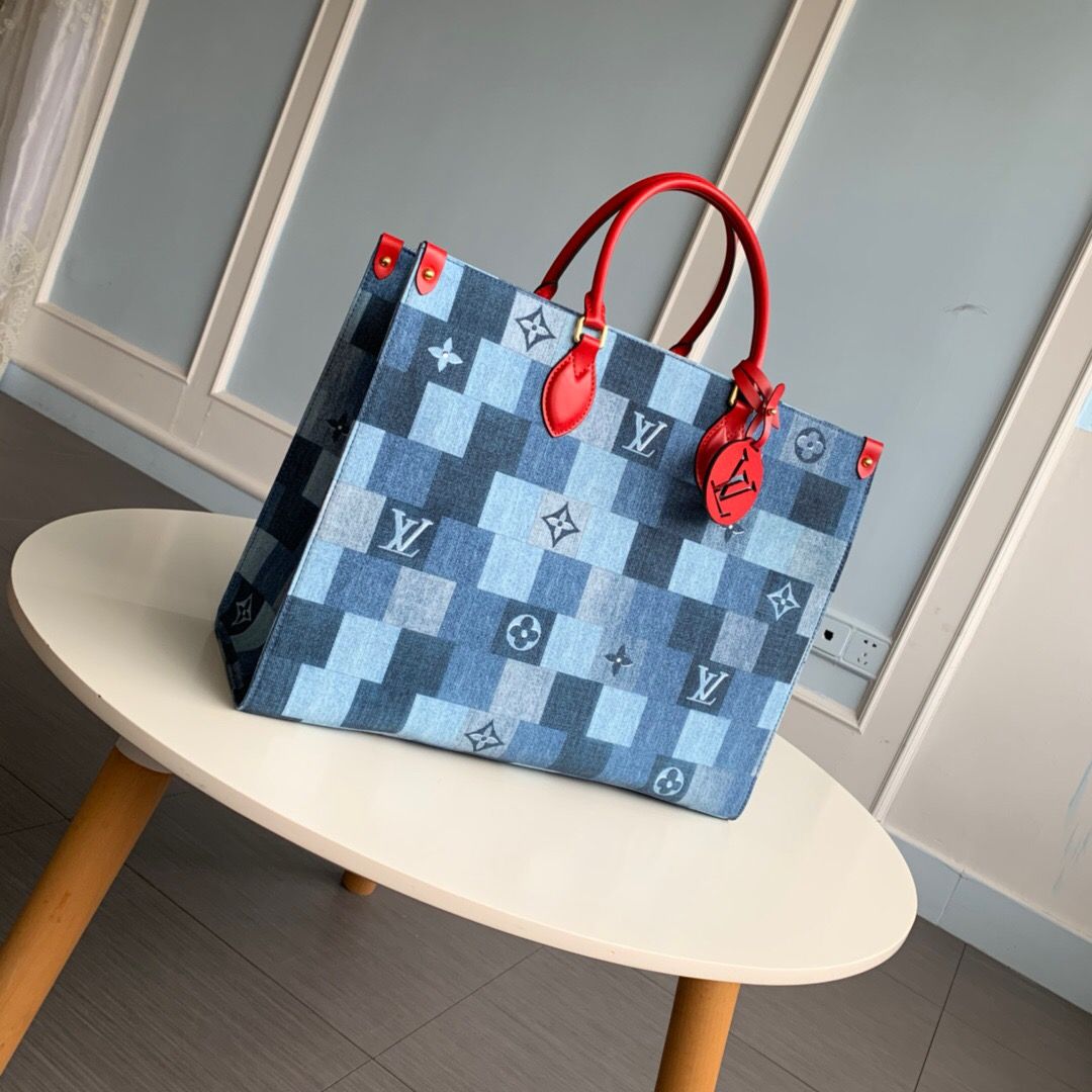 LV 托特 ONTHEGO手袋 牛仔帆布单肩手提包购物包 M44992