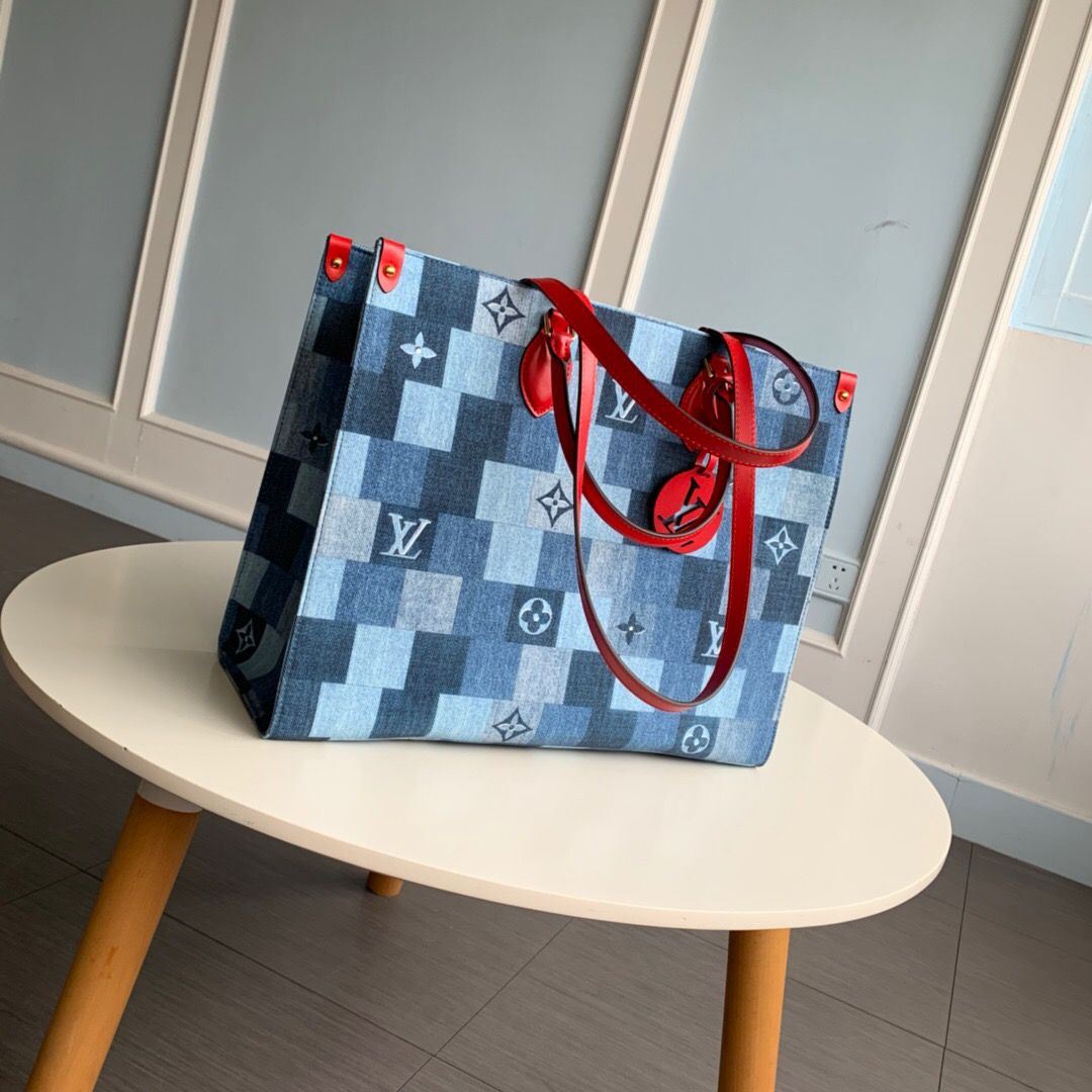 LV 托特 ONTHEGO手袋 牛仔帆布单肩手提包购物包 M44992
