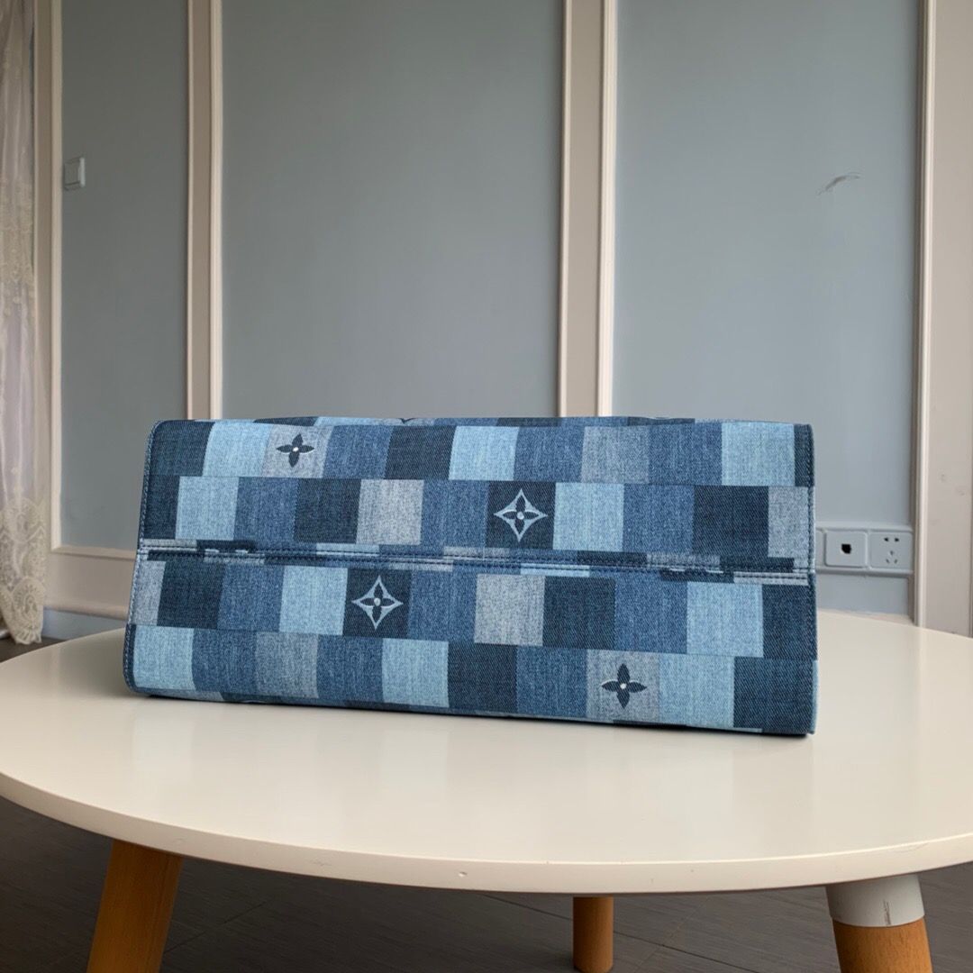 LV 托特 ONTHEGO手袋 牛仔帆布单肩手提包购物包 M44992