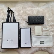 Gucci/古驰 307987 ssima 长款经典压花 拉链钱包 手包