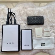 Gucci/古驰 473928 GG五金 中性款男女通用 拉链钱包