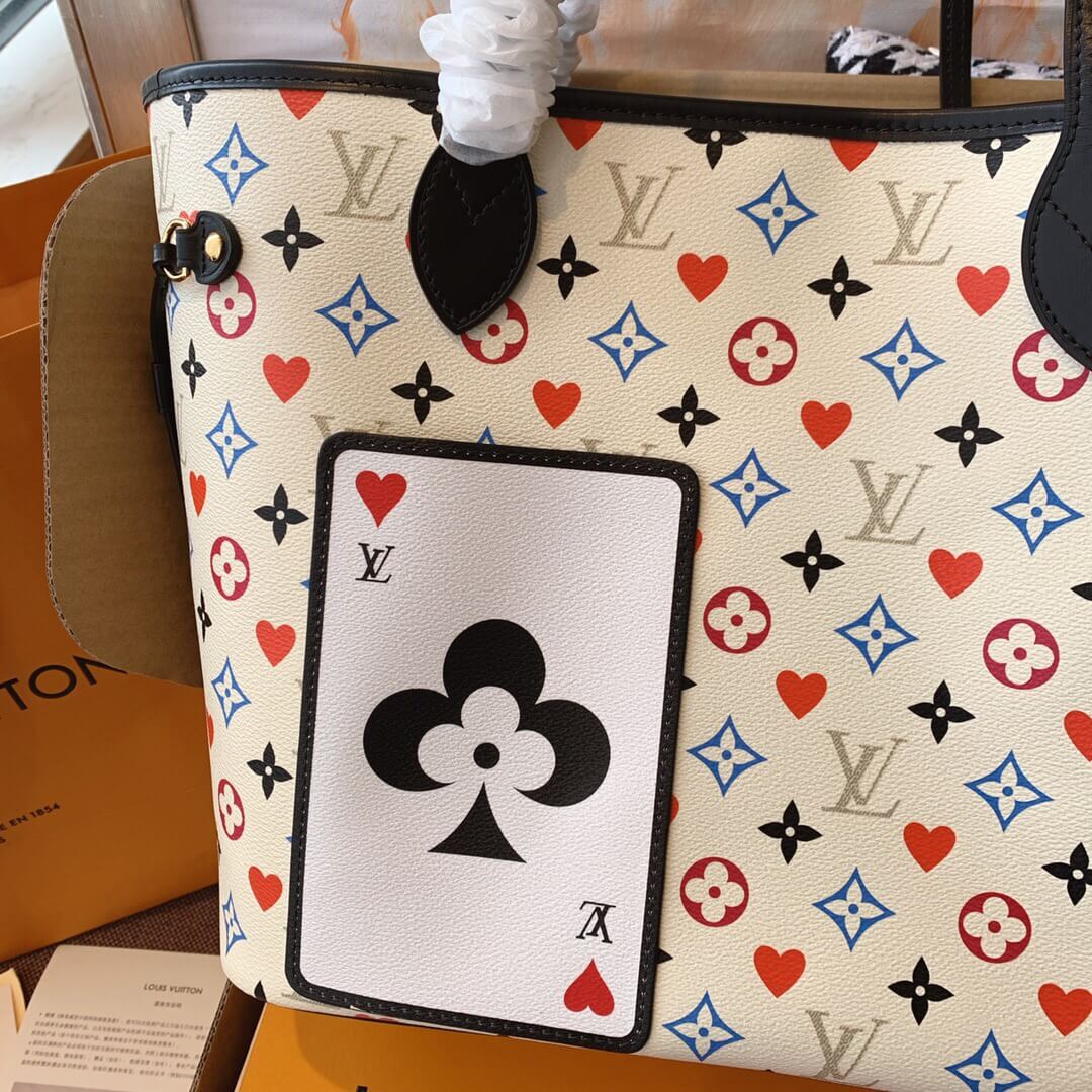 Louis Vuitton LV M57491 Game On Zippy白三彩扑克牌拉链钱包-名媛网