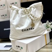 CHANEL 2022cc 春夏火爆22 bag 垃圾袋 AS3261白皮黑