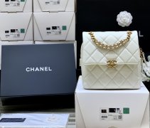 CHANEL 2022cc春夏预告系列HAAS荔枝皮双肩包AS3108白色