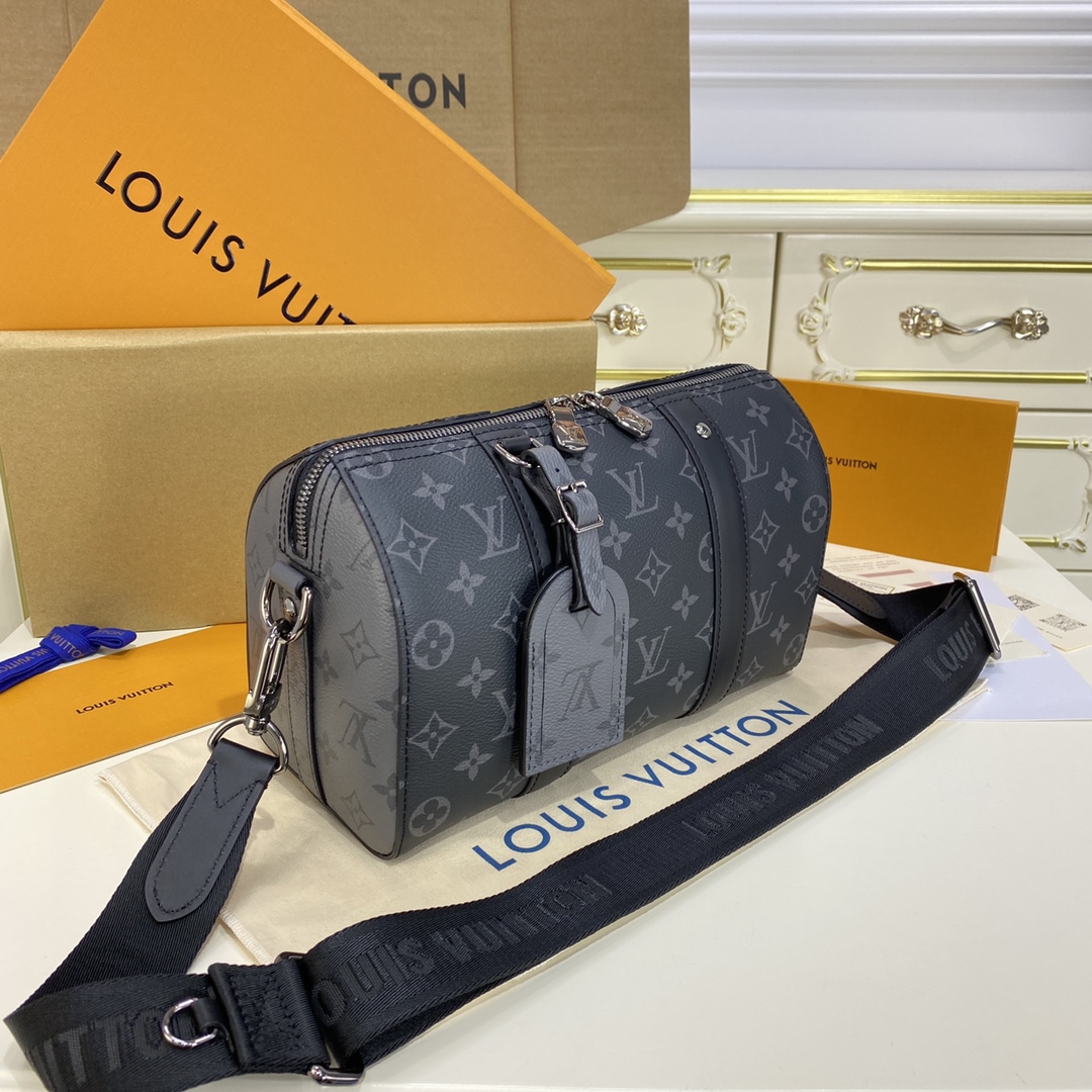 M45936 Louis Vuitton Monogram Eclipse City Keepall Bag