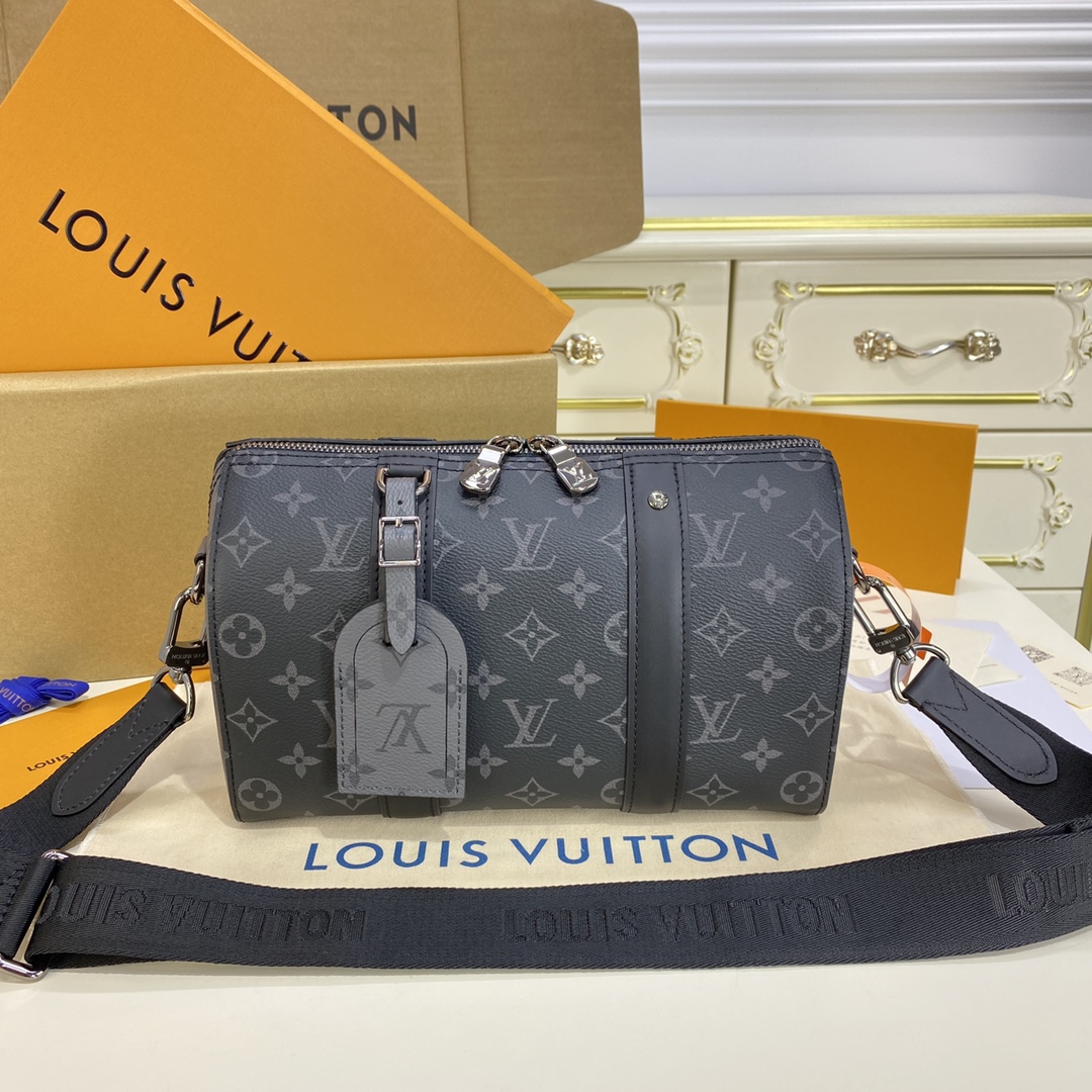 M45936 Louis Vuitton Monogram Eclipse City Keepall Bag